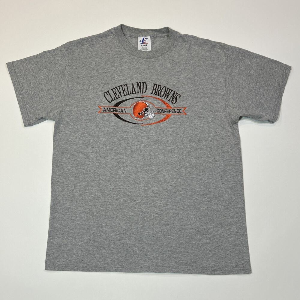 Vintage Cleveland Browns Mens Shirt Size Large Gray NFL Football Logo Tee
